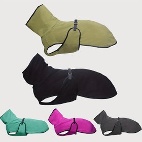 Resim Kalınlaştırılmış Sıcak Köpek Kabanı, Köpek Kışlık Sıcak Giysiler, Kapüşonlu Düz Renkli Evcil Hayvan Kazak, Küçük, Orta ve Büyük Köpekler İçin Uygun 