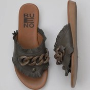 Resim Bueno Shoes Haki Deri Kadın Düz Terlik 01wu7408 