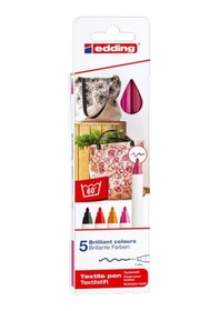 Resim Edding Kumaş Boyama Kalemi Warm 5 Li 4500 