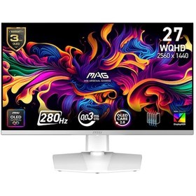 Resim Msı Mag 272qpw Qd-oled X28 26.5 280hz 0.03ms 2k Wqhd Adaptive Cece5msı0299 