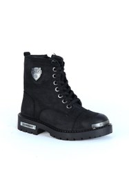 Resim Hammer Jack 102 17600-F Siyah Nubuk Deri Erkek Çocuk Bot 