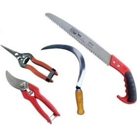 Resim Bahçe Alet Seti Bağ Budama Makası Ağaç Dal Kesme Testeresi Meyve 