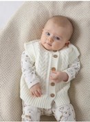 Resim Rusknıt Örgü Bebek Yeleği/kolsuz 466756182 Sütlü 