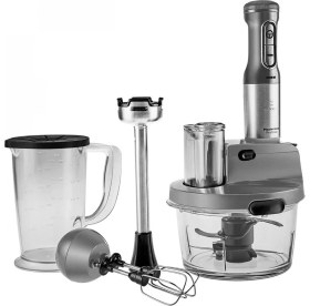 Resim Yüksek Güçlü 4 Kanatlı Cam Mutfak Robotu ve Blender, Gri 