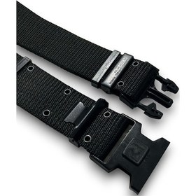 Resim Siyah Delikli Örgü Palaska Jöak Polis Askeri Palaska Siyah 