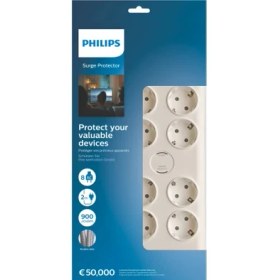 Resim Fantastik Store Philips SPN7080WA/62 8 Soket Akım Korumalı Priz 900 Joules 2mt Örgülü Kablo Beyaz 