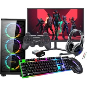 Resim teknom I5-3470 Işlemci 16 Gb Ram 4 Gb Ekran Kartı 19" Monitör Her Şey Dahil Oyuncu Gaming Bilgisayar Seti 