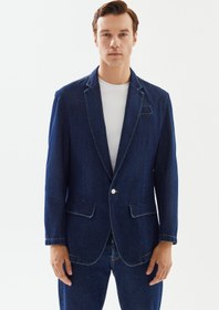 Resim Erkek Lacivert Blazer Denim Ceket - L 