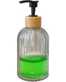Resim Modern Cam Sıvı Sabunluk Seti, 300 Ml - 2'li 12 Izgara 