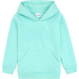 Resim U.S. Polo Assn. Kız Çocuk Mint Kapüşonlu Şardonlu Basic Sweatshirt 50314311-VR250 