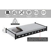 Resim ARGİMO Yavru Karyola Ranza Eki Yer Yatağı Baza Yatak Beyaz 