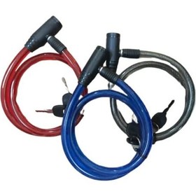 Resim 12x80 Bisiklet Anahtarlı Halat Kilit Zhongli Knt Siyah 