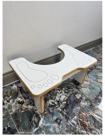 Resim Beyaz Klozet Çömelme Ayak Taburesi, Wc Basamak, 