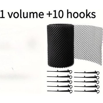 Cloud011 11 Parça Çatı Oluk Filesi 8m X 18cm Su Kanalı Yaprak Önleyici Tıkanmaz Bahçe Ağı