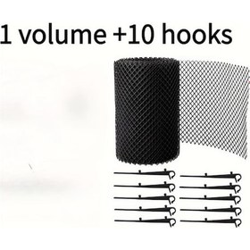 Resim Gaojunshop01 11 Parça Çatı Oluk Filesi 8m 18cm Su Kanalı Yaprak Önleyici Tıkanmaz Bahçe Ağı 