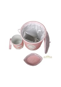 Resim Lisa Pudra 6 Prç Banyo Kirli Çamaşır Sepeti ve Paspas Seti Pudra 