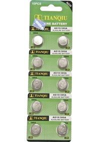 Resim Tianqiu AG10 LR1130 389A Alkalin Düğme Pil 10'lu 