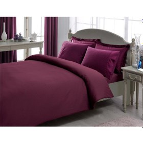 Resim Taç Premium Basic Mürdüm Stripe King Nevresim Takımı (553831488) Mürdüm 