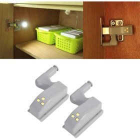 Resim Salkım Home Gardrop Mutfak Dolap Içi Sensörlü LED Işık Aydınlatma 2li Menteşe Üstü Enerji Tasarruf Lamba 