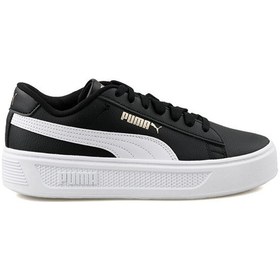 Resim Puma Smash Platform Kadın Siyah / Beyaz Sneaker 