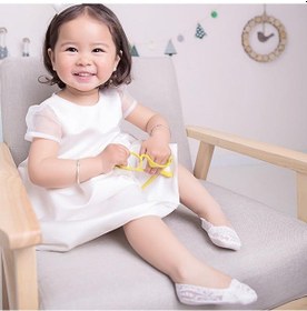 Resim Sarı Yubaobeı Yaz Yenidoğan Kız Düz Renk Bebek Dantel Çorap Nefes Kat Tekne Çorap Yürümeye Başlayan Çocuk Sarı 