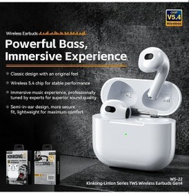 Resim Prestigegoods Wekome Ws-22 Kinkong-linton Serisi Gen4 Bluetooth Tws Kablosuz Kulaklık, Şarjlı, 5 Saat Süre, Kadın Çocuk İçin 
