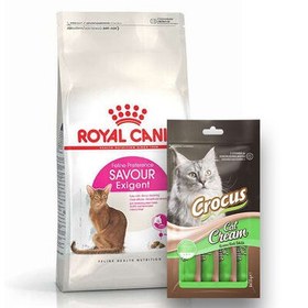 Resim Royal Canin Savour Exigent Seçici Kedi Maması 2 Kg + Crocus Cream Ödül 4x15 Gr 