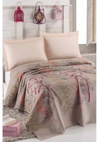 Resim Tek Kişilik Doğal Pike Baskılı Urla Bej Bej 