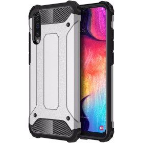 Resim Microsonic Samsung Galaxy A50 Kılıf Rugged Armor Gümüş 