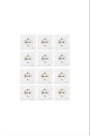 Resim VİKO KARRE 12'Lİ TOPRAKLI PRİZ 