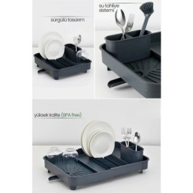 Resim Sürgülü Bulaşıklık, Bulaşık Kurutma Matı, Bulaşık Sepeti Bulaşık Kurutma 