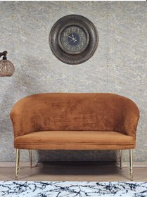 Resim Zafir İkili Teddy Gold Kaplama Telli Ayak Çay Seti Koltuk İkili Berjer , Balkon, Salon, Ofis Kiremit 