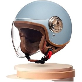 Resim Flybuy Retro Tasarım 3c Sertifikalı Kask, Yeni Modellerle Motosiklet Kaskı Altın 