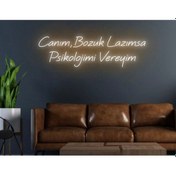 Resim Twins Led Canım,bozuk Lazımsa Psikolojimi Vereyim Yazılı Neon Tabela Amber Model:model:23813366 Amber 