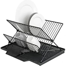 Resim Siyah Bulaşık Altlığı ve Süzgeç 