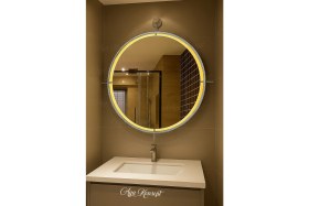Resim Aga Konsept LED Li Simirna Ayna Krom Rengi 50*60 Cm, 60*70 Cm, 75*85 cm Dekoratif Duvar Banyo Makyaj Aynası 