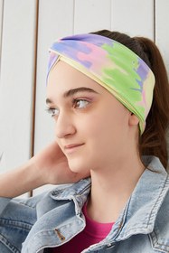Resim Babygiz Kız Çocuk Batik Gökkuşağı Saç Bandana 