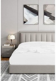 Resim Soley 100x200 Lastikli Fitted Penye Çarşaf, Beyaz 