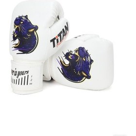 Resim Titan Sport Beyaz Jaguar Desenli Boks Eldiveni Çok Renkli 