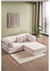 Resim Legom Alis Aktivite Koltuğu Yatak Olabilen Çok Amaçlı Kanepe Krem Krem 