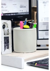 Resim Kalemlik Beyaz Renk Masa Kalemliği Organizer Kalemlik Model 1 Çok REnkli 