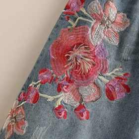 Resim YAZLIK ÇİÇEK İŞLEMELİ BERMUDA PANTOLON - XL 