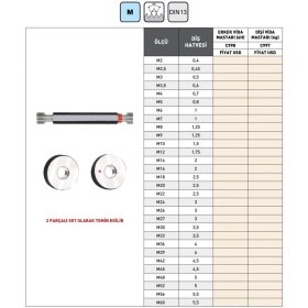 Resim Fett M6X1 Pld C997 Metrik Dişi Normal Diş Vida Mastarı 