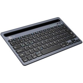 Resim Lenovo Lecoo Bk100 Bluetooth V3.0 Çoklu Cihaz Uyumlu Şarj Edilebilir Kablosuz Gri Türkçe Q Klavye 