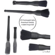 Resim 2'li Yumuşak Uçlu Premium Detay Fırça Seti Özel Hassas Temizlik Unikat 