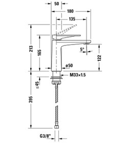 Resim Duravit Tulum Lavabo Bataryası M Boy Mat Siyah, Tu1020002046 Siyah 