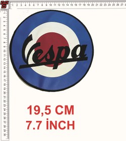 Resim SUNA GİYİM 3d kabartma vespa büyük boy ceket yelek için arma 