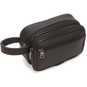 Resim Newish Polo Erkek Bileklik Kemerli Portföy Clutch Traş Kozmetik El Çantası New344 Siyah 