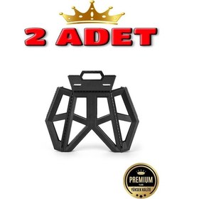Resim Kapris 2 Adet Katlanabilir Kamp Ve Piknik Taburesi Tank Sandalye Seti 20x29x39cm 306 Siyah 