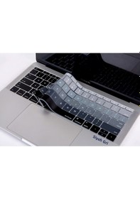 Resim Apple Uyumlu MacBook Pro Klavye Koruyucu Ombre Us-abd İngilizce 12inç A1534 - 13inç A1708 İle Siyah Gri 